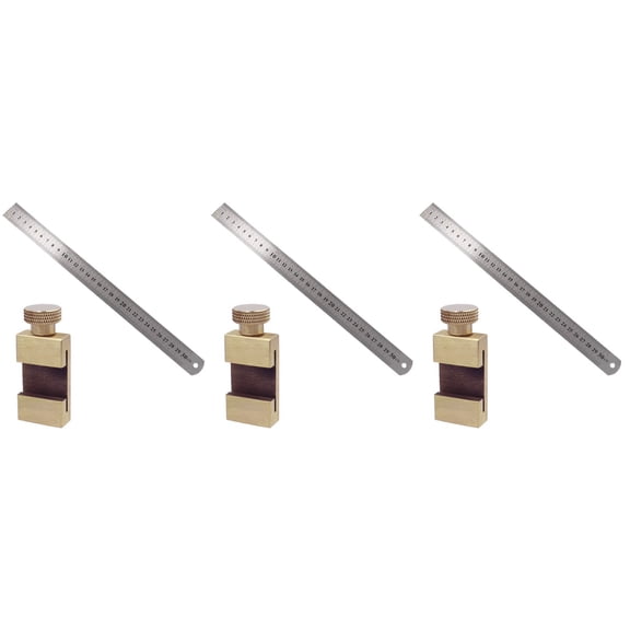 Masteelf 3 Sets Marking Gauge Stop Ruler Positioning Block Woodwork Ruler