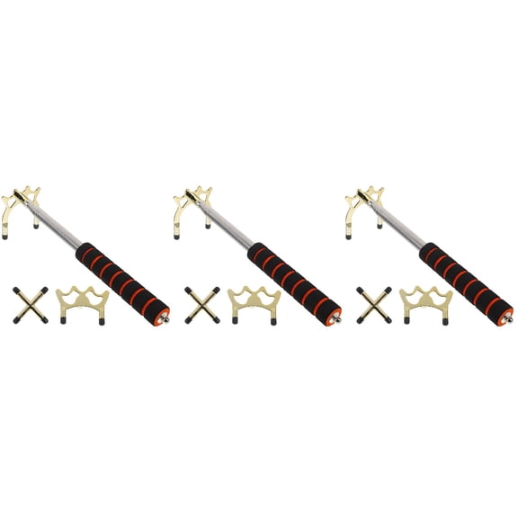 Masteelf 3 Sets  of Pool Stick Bridge Billiard Bridge Metal Snooker Bridge Billiard Cue Rack Billiard Cue Stand