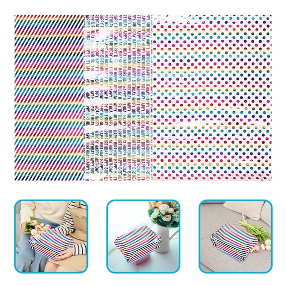 Masteelf 3 Sheets Birthday Gift Wrapping Paper Packing Wrapper of Father