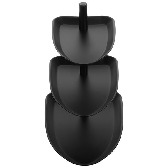 Masteelf 3 Tier Serving Tray Tiered Serving Trays Platters Three Layered Serving Plate For Party Entertaining Food Display Dessert Fruit Black