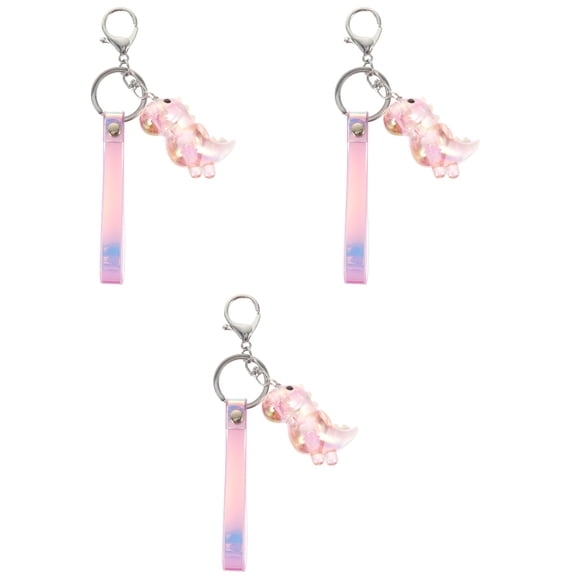 Masteelf 3 pcs  Dinosaur Key Ring Key Chain Bag Decoration Key Pendant Acrylic Pendant