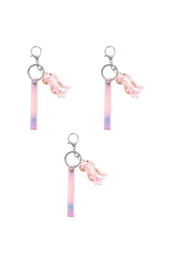 3 pcs  Dinosaur Key Ring Key Chain Bag Decoration Key Pendant Acrylic Pendant