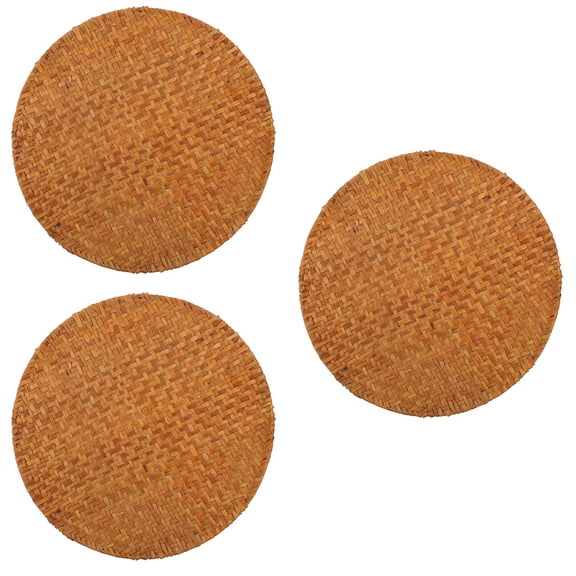 Masteelf 3 pcs Hand Woven Craft Placemat Delicate Home Restaurant Use Dining Placemat