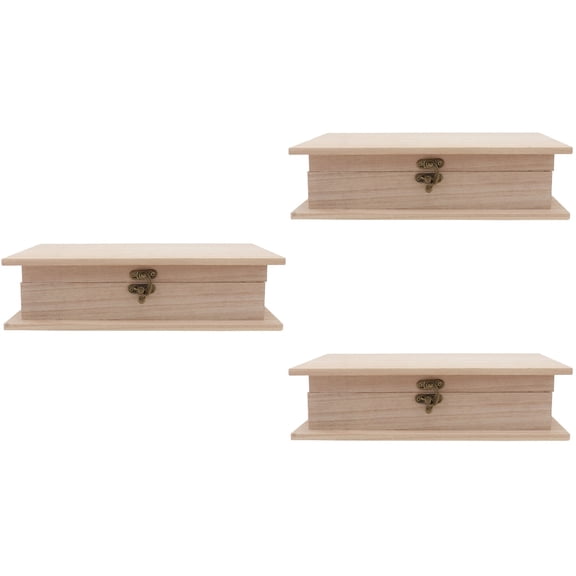 OFFIGAM Wooden File Folder Organizer Set for Study Room, 3 Pieces, 11 x 7.1 x 2.9 Inches, Stylish Desk Storage Solution