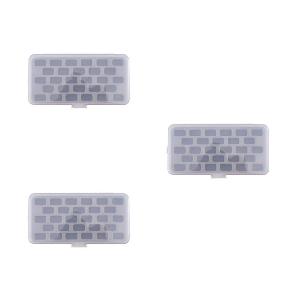 Masteelf 3 pcs  Sewing Bobbin Box Plastic Bobbin Case with Sponge for Bobbin Storing