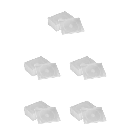 Masteelf 30 PCS CD Storage Box Transparent DVD Case CD Package Portable for Home Cinema - Single Disc