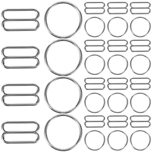 Masteelf 30 Pairs Adjustable Bra Strap Hooks 8-Shaped Zinc Alloy Buckles Lingerie Strap Adjusters Bra Clips Replacement Bra Strap Hooks for Sewing
