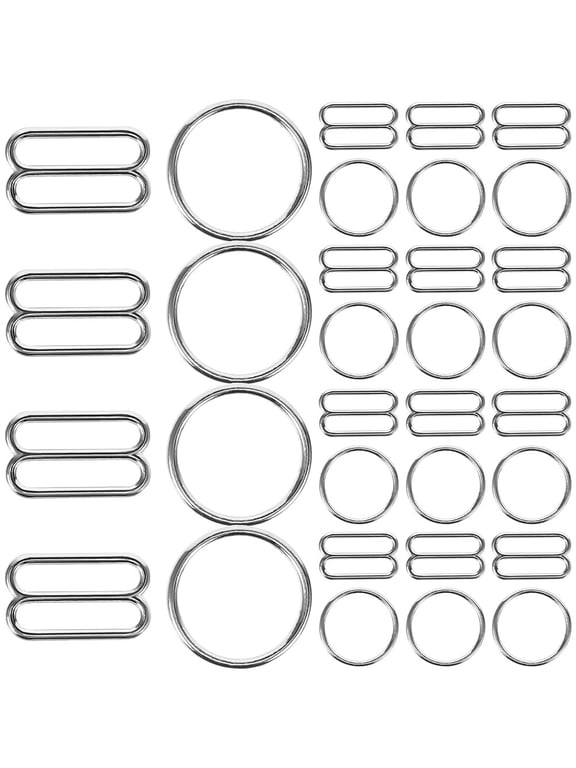 30 Pairs Adjustable Bra Strap Hooks 8-Shaped Zinc Alloy Buckles Lingerie Strap Adjusters Bra Clips Replacement Bra Strap Hooks for Sewing