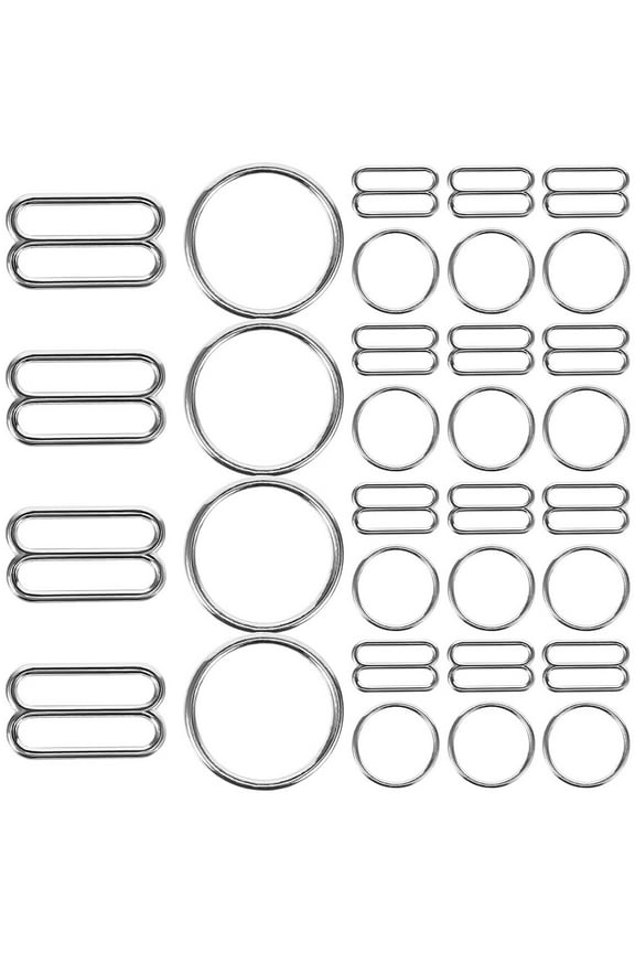 30 Pairs Adjustable Bra Strap Hooks 8-Shaped Zinc Alloy Buckles Lingerie Strap Adjusters Bra Clips Replacement Bra Strap Hooks for Sewing