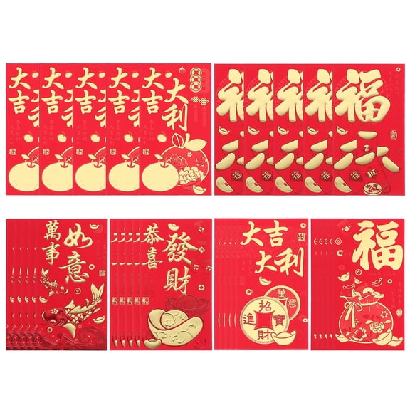 Masteelf  30 Pcs Decorative Red Packets Festival Cartoon Envelope