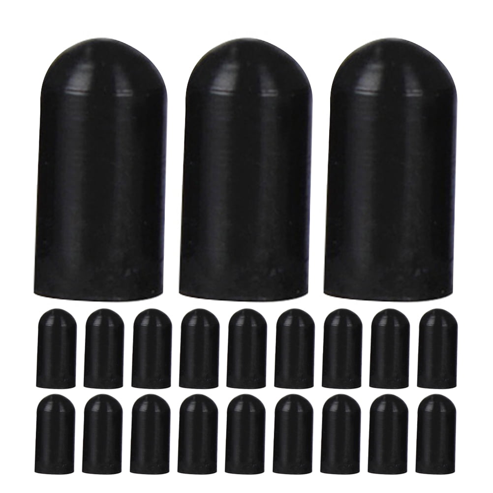 Masteelf 30 Pcs Black Drumstick Silent Tip Dampeners for Noise Reduction Accessories