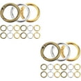 thumbnail image 1 of Masteelf 30 Pcs Round Keychain Clip Rings Colored Round Rings Metal Keychain Rings Spring Rings, 1 of 8