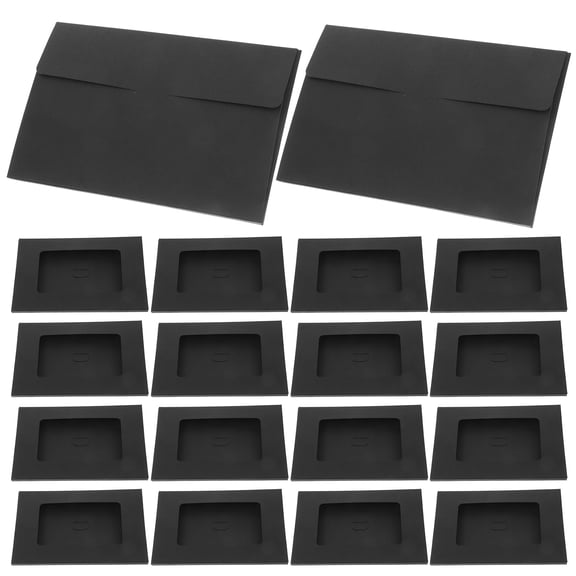 Masteelf 30 Pcs Black Window Envelope Boxes 15.5 x 10.2 cm Mailing and Invitation Envelopes