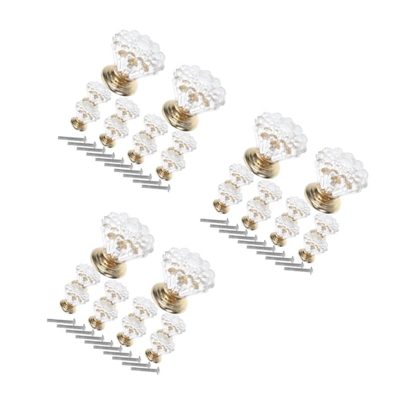 Masteelf 30 pcs Clear Crystal Knobs For Dresser Drawers Single Hole Acrylic Drawer Knobs Decorative Pulls Handles For Kitchen Cabinets Bathroom And Closet Silver