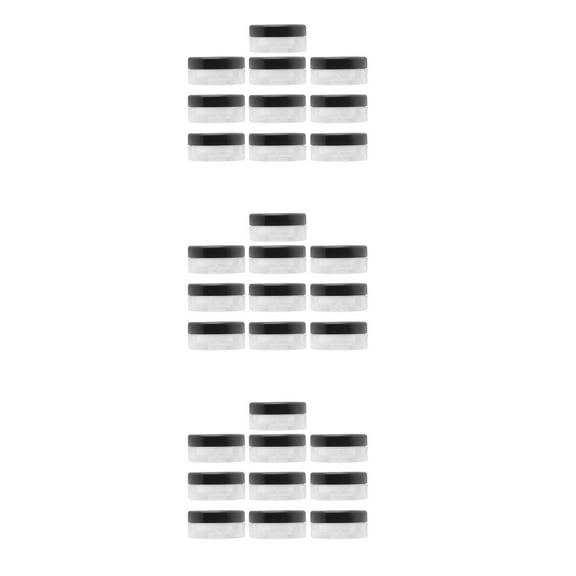 Masteelf 30 pcs Clear Empty Makeup Powder Compact Cases Portable Travel Jars Refillable Makeup Containers 10g