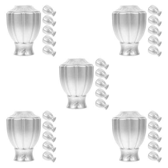 Masteelf 30 pcs  Decorative Curtain Rod End Cap Plastic Drapery Rod Finial Roman Rod End Ornament Window Hardware Curtain Rod Accessories for Living Room