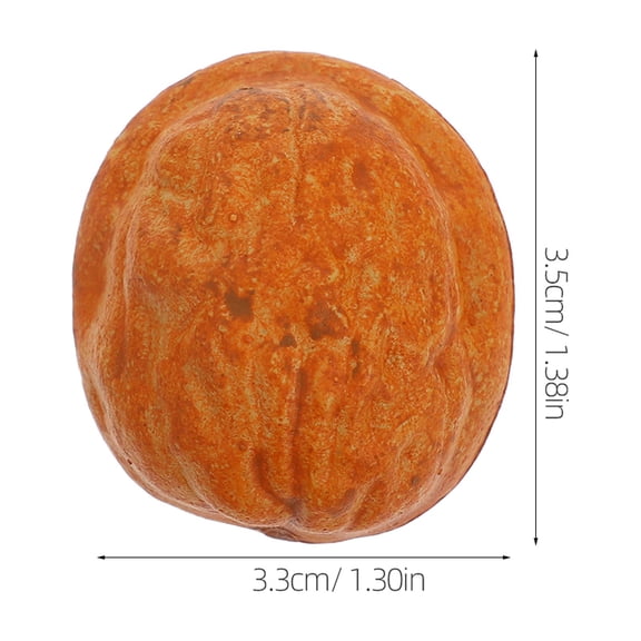Masteelf 30 pcs Lifelike Fake Walnut Decorations Realistic Artificial Nuts Walnut Props Artificial Nuts Decorations Realistic Faux Nuts Lifelike Walnut