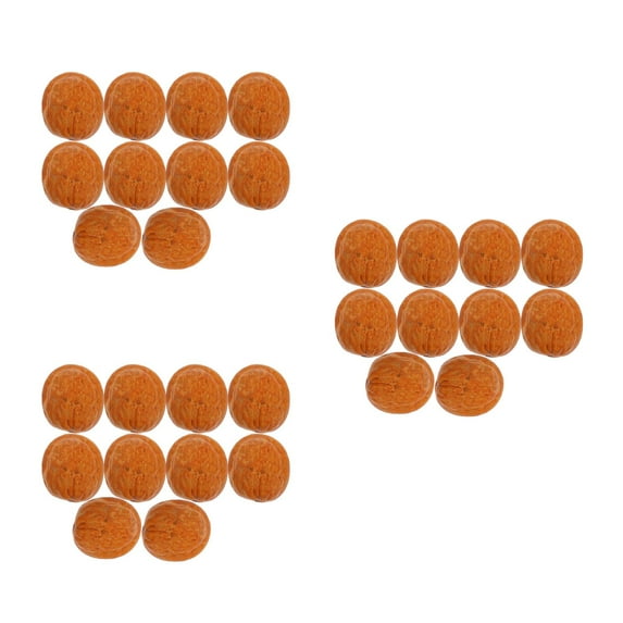 Masteelf 30 pcs Lifelike Fake Walnut Decorations Realistic Artificial Nuts Walnut Props Artificial Nuts Decorations Realistic Faux Nuts Lifelike Walnut