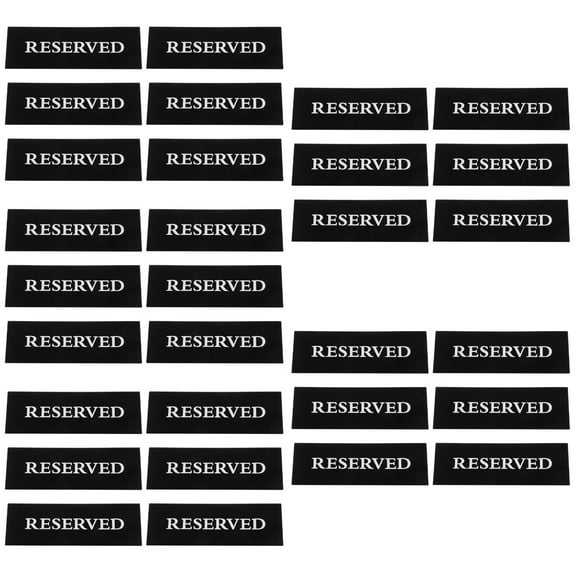 Masteelf 30-Pack Reserved Seating Signs for Weddings, Parties, Restaurants - Reserved Table Markers