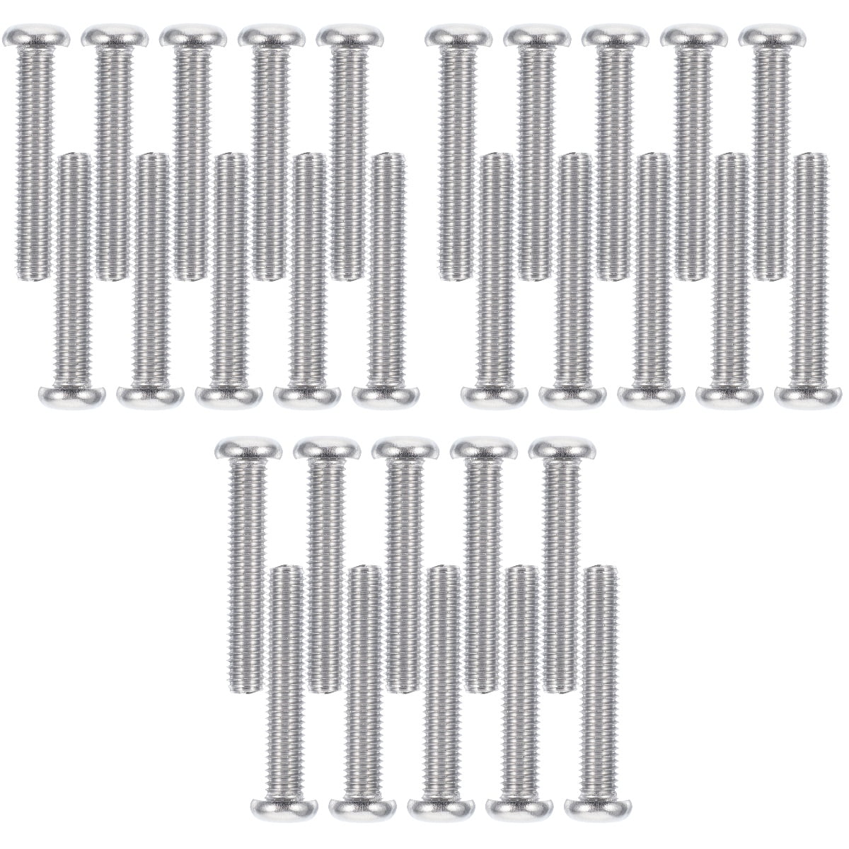 Masteelf 30 pcs Stainless Steel TV Mount Screws M8x45mm Pan Machine Screws for TV Wall Bracket Installation