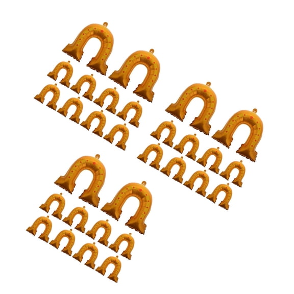 Masteelf 30 pcs U Shaped Gold Aluminum Foil Balloons For Thanksgiving Christmas And Wedding Party Decorations Aluminum Foil Balloons