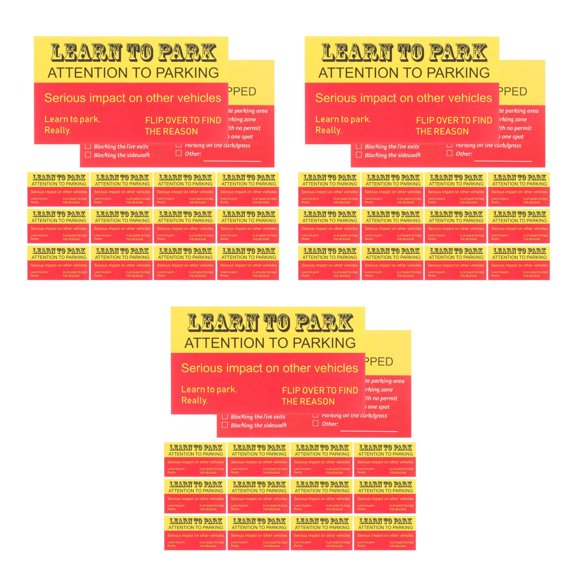 Masteelf 300 pcs Bad Parking Cards Paper Prank Card Parking Cards Parking Card Car Parking Sticker Yard No Parking Card Bad Parking Cards