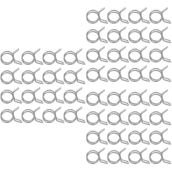 Masteelf 300 pcs Stainless Steel Hose Clamps Leak-Proof Irrigation Clamps Spring Clip