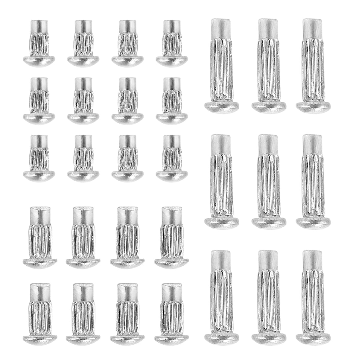 Masteelf 3000 pcs Knurled Solid Semicircular Signage Rivets (Silver ...
