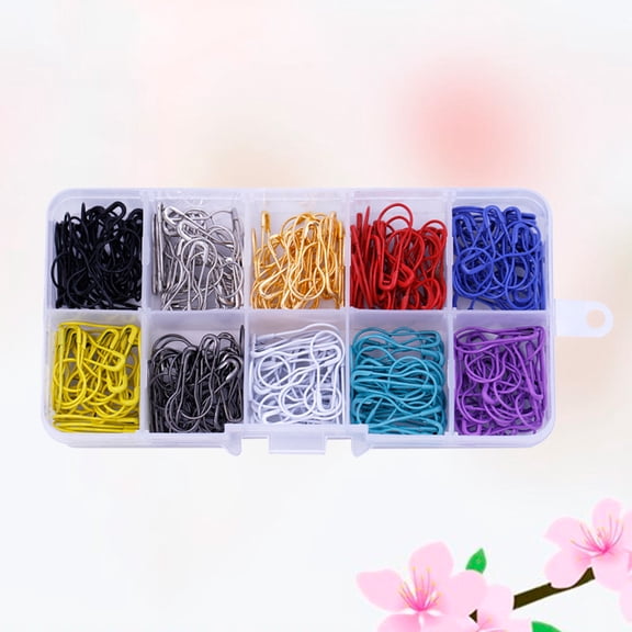 Masteelf 300pcs Assorted Color Metal Calabash Safety Pins for Decoration and DIY Craft Projects