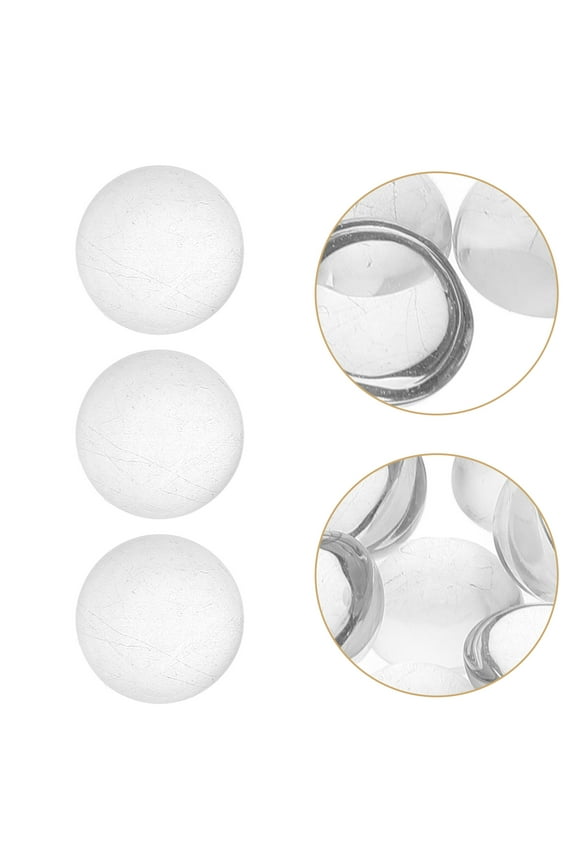 30PCS Flat Glass Marbles Blue Clear Flat Stone Decorative Vase Filler Beads Table Scatter Decor 15mm