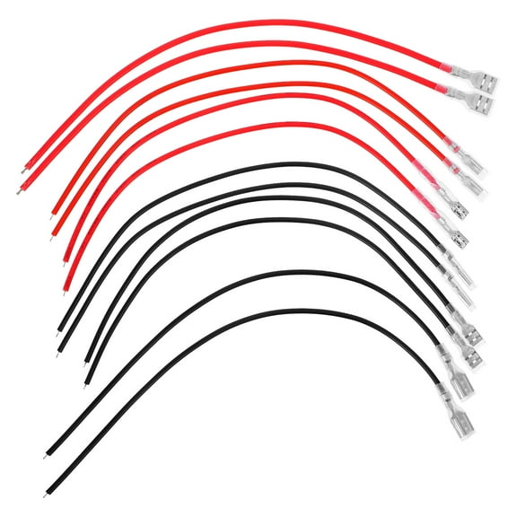 Masteelf 30pcs Insulated Spade Crimp Terminals 2.8mm/4.8mm/6.3mm with 20cm 18AWG Tinned Copper Wire Quick Connectors Kit for Automotive and Electrical Purposes