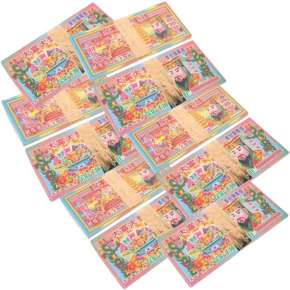 Masteelf 350 Pcs Funeral Banknotes Prop Random Pattern Ancestor Money 21x9.5cm