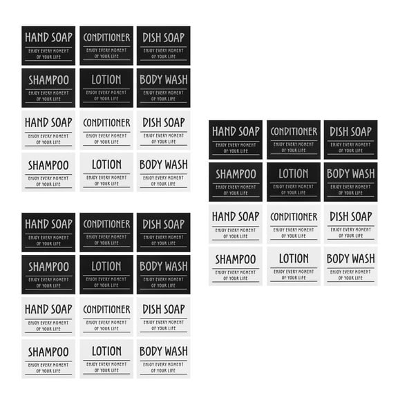 Masteelf 36 PCS  Bathroom Labels Beauty Organization Labels Waterproof Refillable Bottle Stickers Label Decals for Skin Care Product Sub Bottling Dispenser