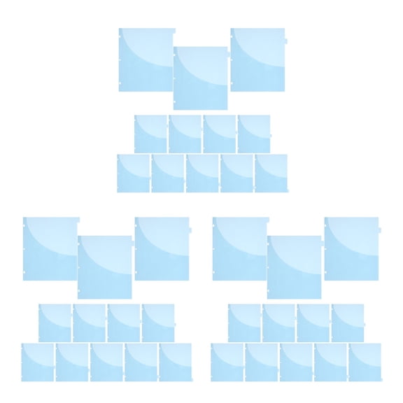 Masteelf 36 Pcs  Discbound Slash Pocket Folder Discbound Notebook Dividers Pocket Planner Dividers Disc Pocket Discbound Envelopes For Disc Planner Notebooks Blue