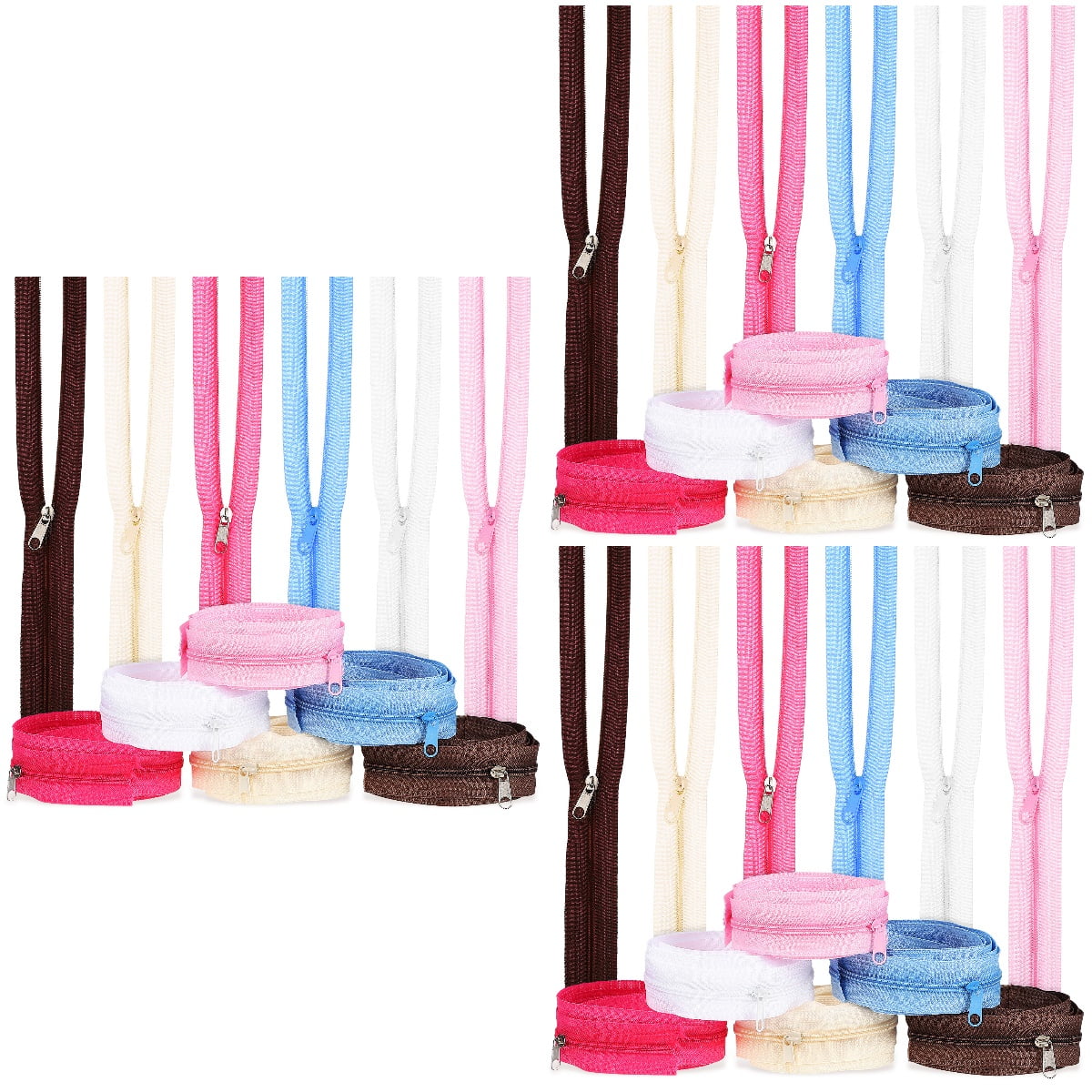 Masteelf 36 Pcs  Nylon Zippers Clothing Sewing Zippers DIY Tailor Sewing Crafts Supplies