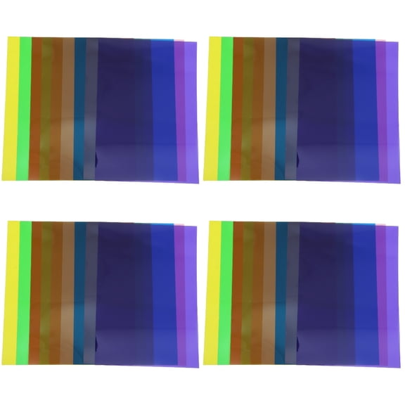 Masteelf 36 Sheets  Transparent Cellophane Paper Multi-Colored Cellophane Sheets Crafts Wrapping Material