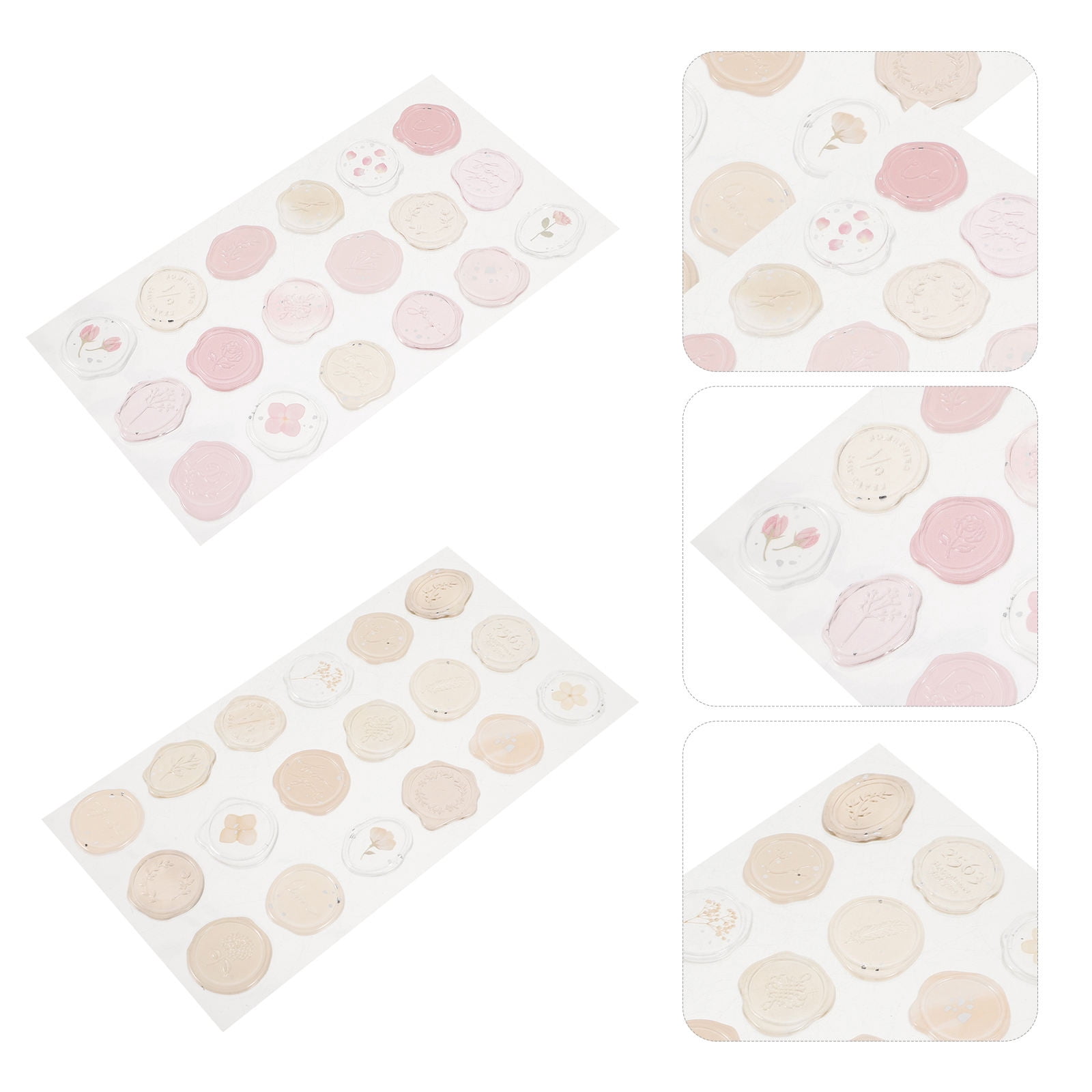 Masteelf 36pcs Round Lacquer Wax Labels with Delicate Patterns for ...