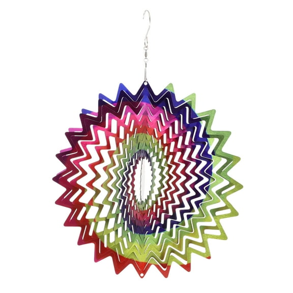 Masteelf 3D Stainless Steel Wind Chime Windmill Lawn Ornament Turbines