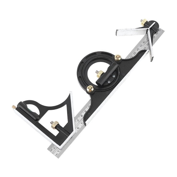 Masteelf 3PCS/Set Measuring Tool Set Angle Ruler 300mm Stainless Steel Set Angle Ruler