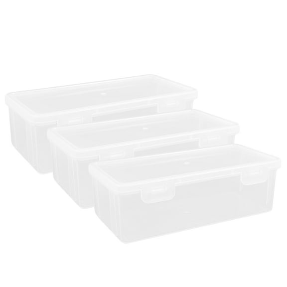 Masteelf 3Pcs Clear Bread Storage Container Fresh Keeping Toast Box Transparent Bun Organizer