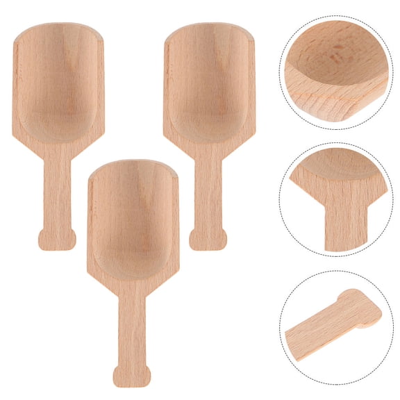 Masteelf 3Pcs Ergonomic Tea Scoops Multi-function Bath Salt Spoons Household Bath Salt Scoops