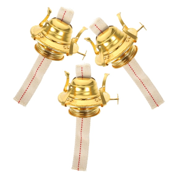 Masteelf 3Pcs Lamp Wicks For Oil Lamps Adjustable Intensity Aluminium Alloy Glass Home Decor Outdoor Adventure