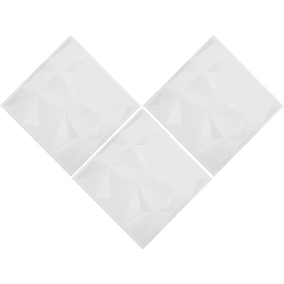 KALLORY Wall Paneling Panels PVC White 3Pcs