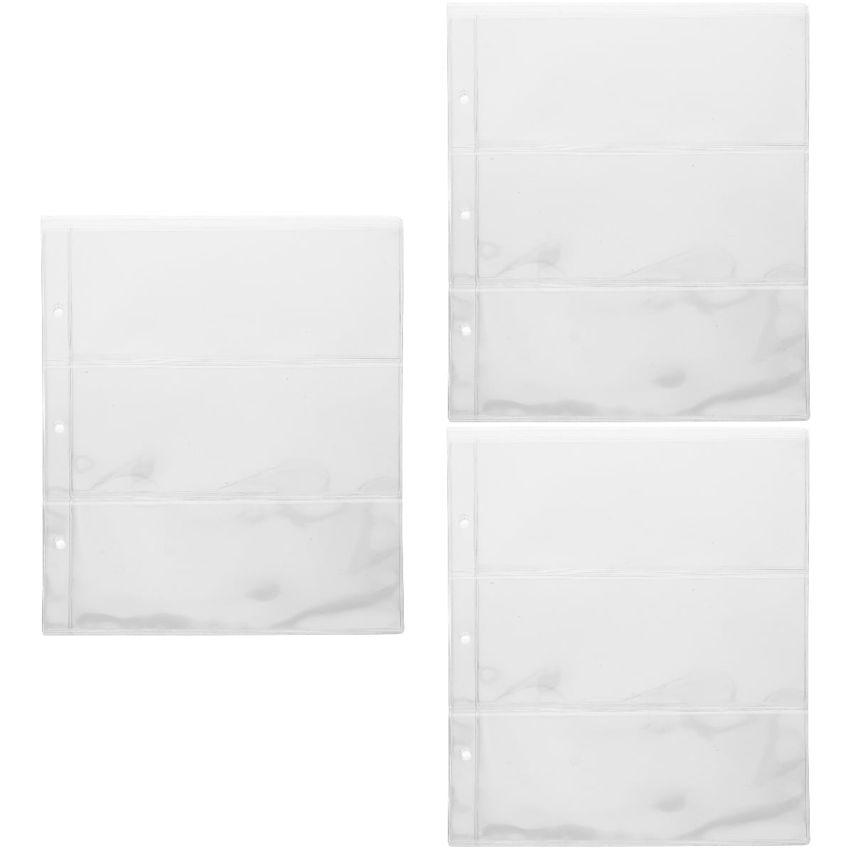 Masteelf 3pcs 1 Bag of Transparent Bill Money Bags Banknotes Holders Commemorative Banknote Sleeve Bags