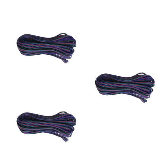 Masteelf 3pcs 10M Durable LED Weld-free Connection Line for RGB Strip Lamp