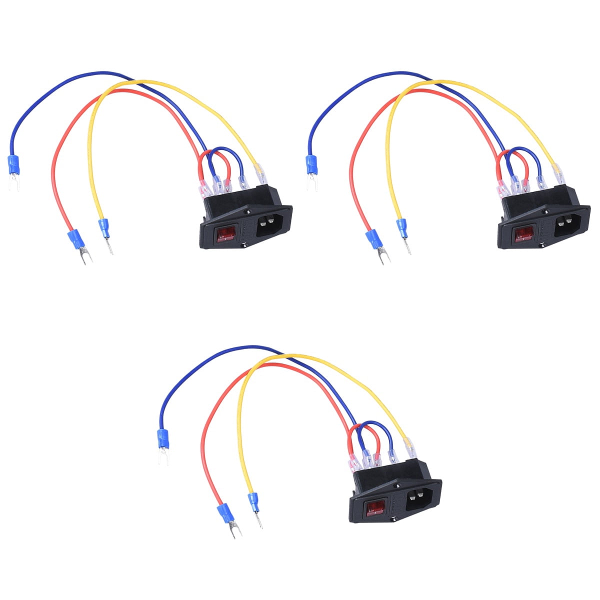 Rocker Module Masteelf 3pcs 15A 110/220V Power Power Outlet Rocker Module Plug with ...