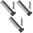 thumbnail image 1 of Masteelf 3pcs 49 Keys Piano Instrument Beginner Recording Feature Electronic Hand Roll Piano, 1 of 8