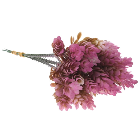 Masteelf 3pcs 5 Branches 6 Heads Fake Faux Artificial Pineapple Grass for Home Kitchen Party Decorations Handcrafts (Purple)