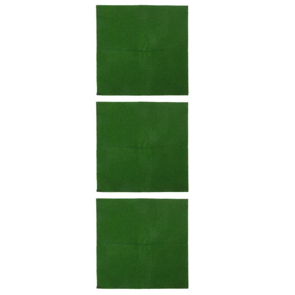 Masteelf 3pcs Artificial Grass Mats Faux Turf Synthetic Lawn Outdoor Garden Landscape Decoration Realistic Moss Carpet Rug for Patio and Indoor Use