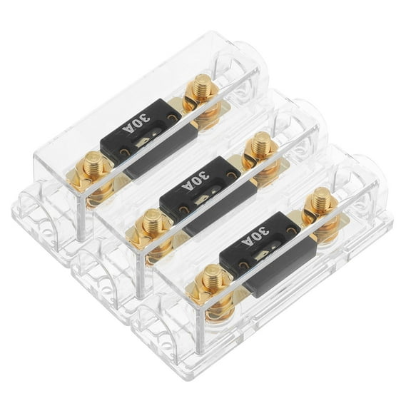 Masteelf 3pcs Auto Fuse Box For Car Audio Modifications Automotive Fuse Holder Protects Audio Equipment Ideal For Car Truck And Boat Audio Systems 30a
